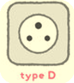 電源プラグ タイプD
