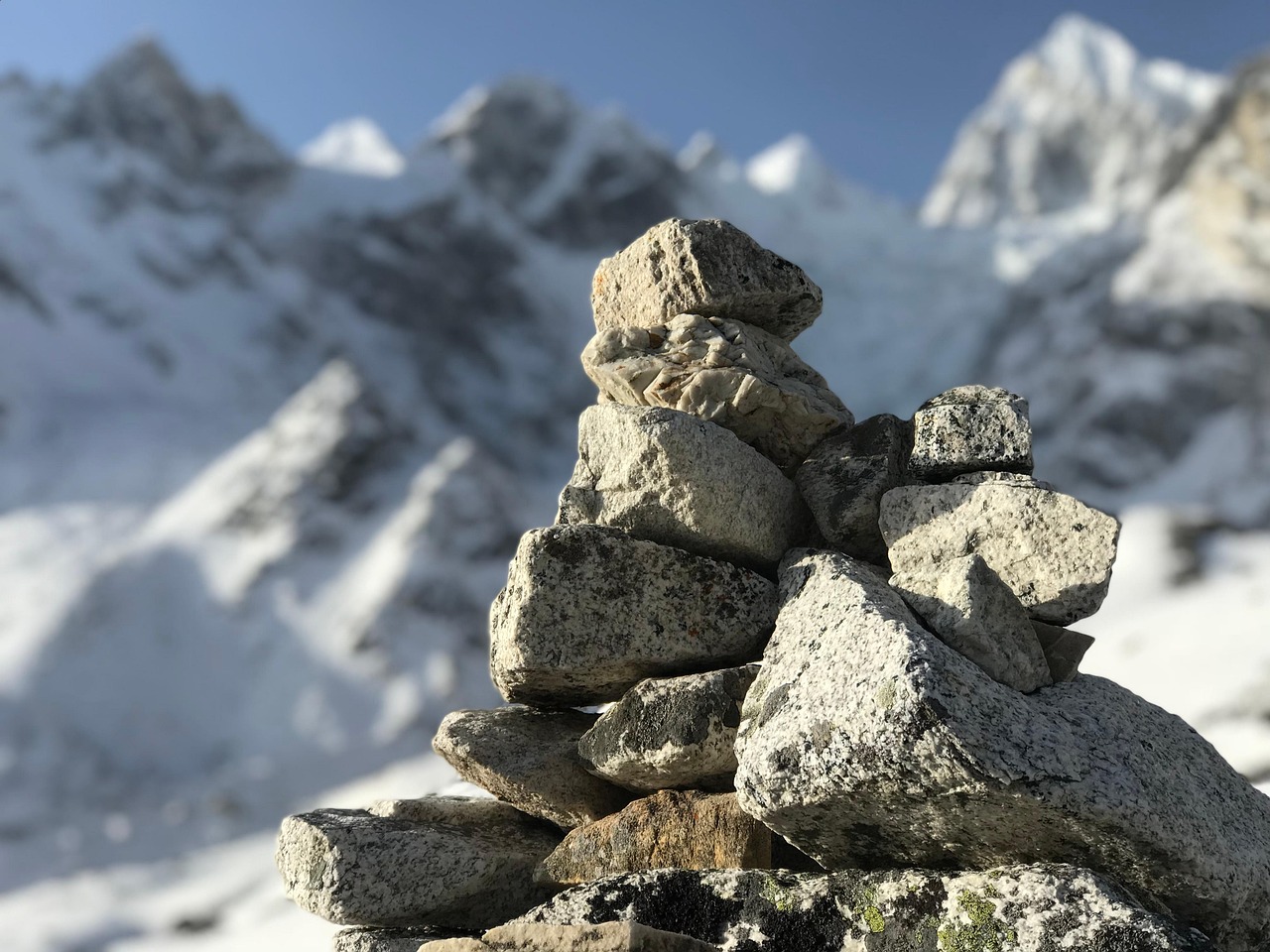 マナスル登山の準備風景